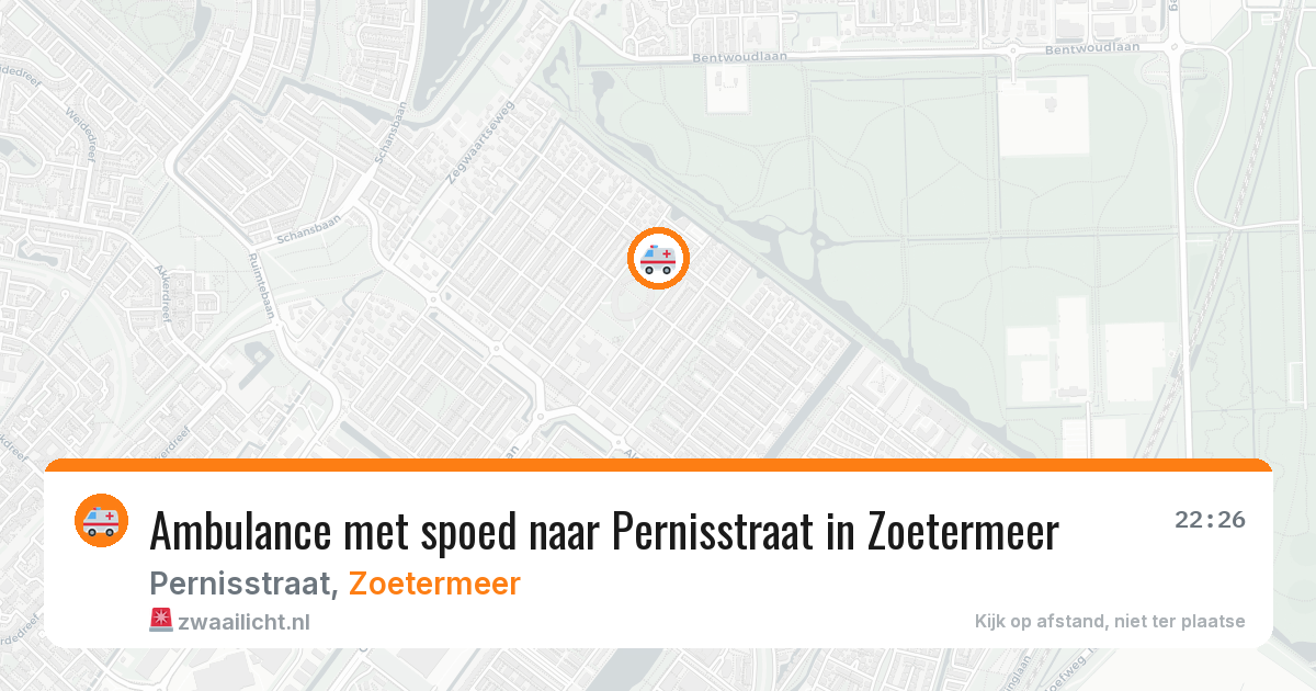 Ambulance met spoed naar Pernisstraat in Zoetermeer — 5 mrt 2026