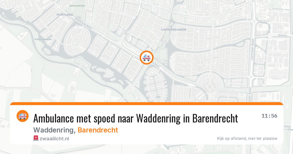 Ambulance met spoed naar Waddenring in Barendrecht — 19 jul 2026