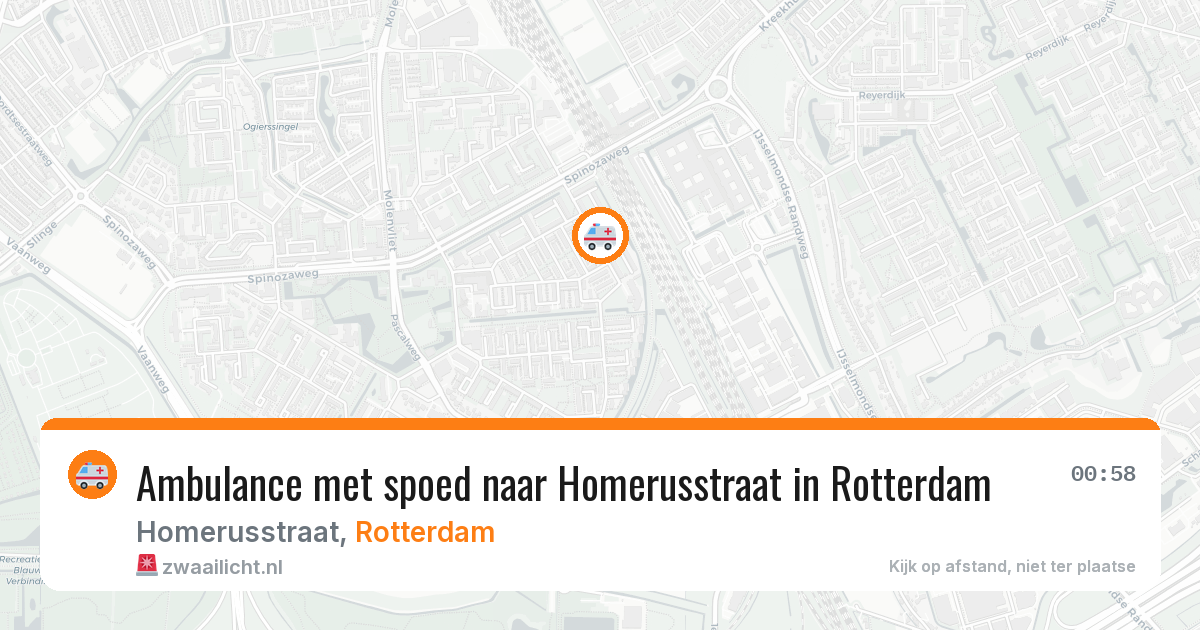 Ambulance met spoed naar Homerusstraat in Rotterdam — 6 jul 2026
