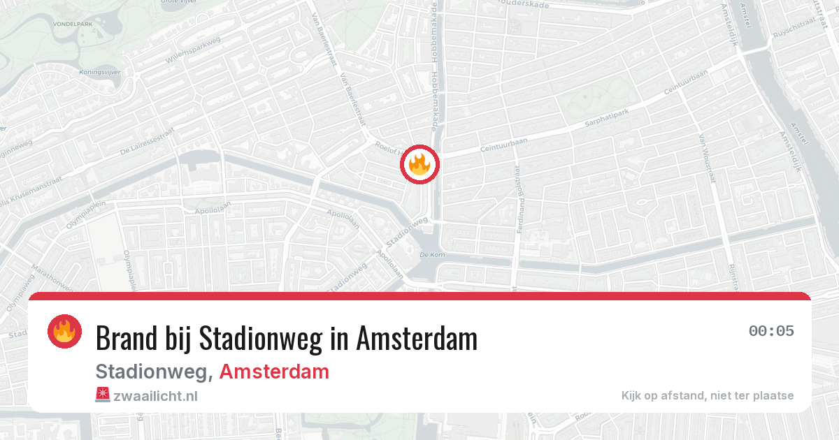 Brand bij Stadionweg in Amsterdam — 6 mrt 2026