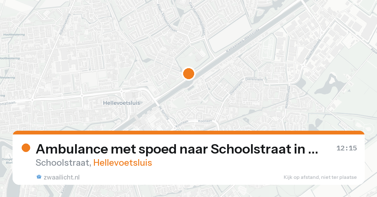 Ambulance met spoed naar Schoolstraat in Hellevoetsluis — 17 aug 2026