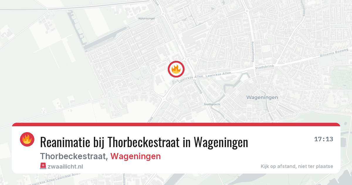 Reanimatie bij Thorbeckestraat in Wageningen — 4 jun 2026