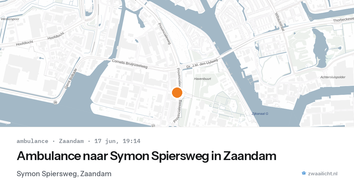 Ambulance naar Symon Spiersweg in Zaandam — 17 jun 2026