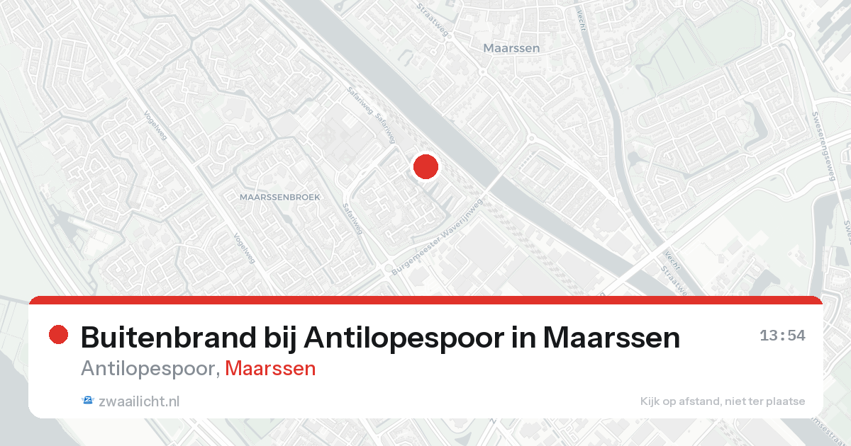 Buitenbrand bij Antilopespoor in Maarssen — 7 feb 2026