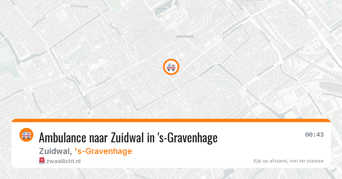Ambulance naar Zuidwal in 's-Gravenhage — 3 apr 2026