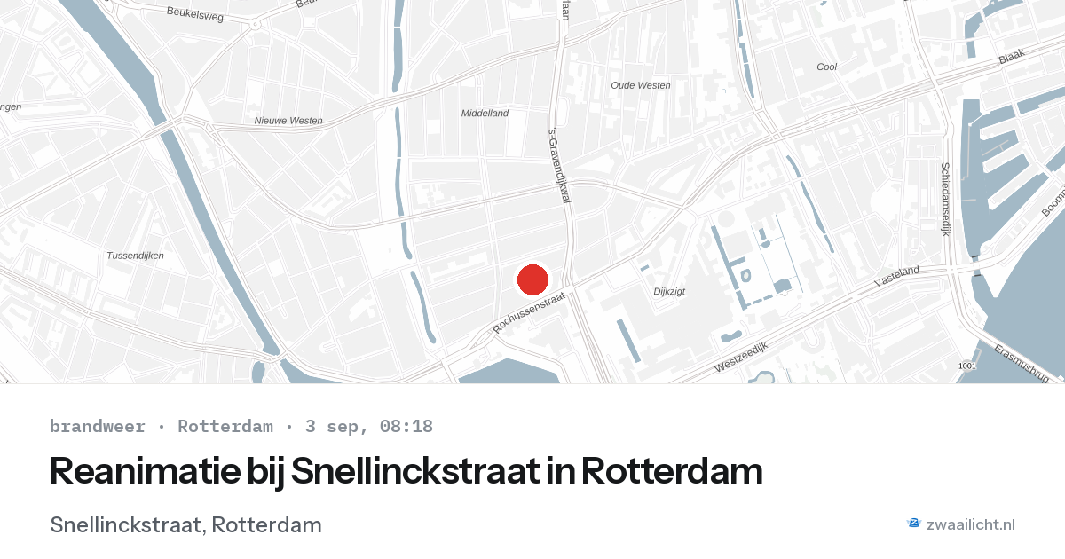 Reanimatie bij Snellinckstraat in Rotterdam — 3 sep 2026