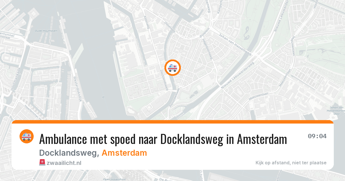Ambulance met spoed naar Docklandsweg in Amsterdam — 15 jul 2026