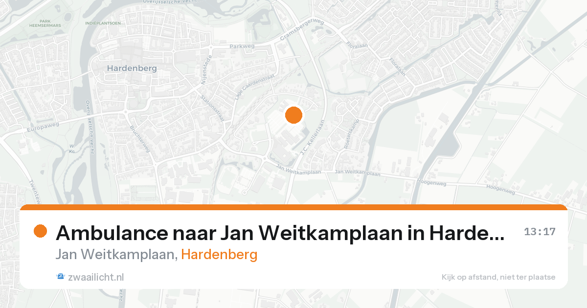 Ambulance naar Jan Weitkamplaan in Hardenberg — 23 aug 2026