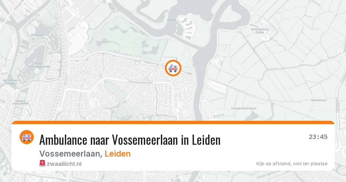 Ambulance naar Vossemeerlaan in Leiden — 1 aug 2026