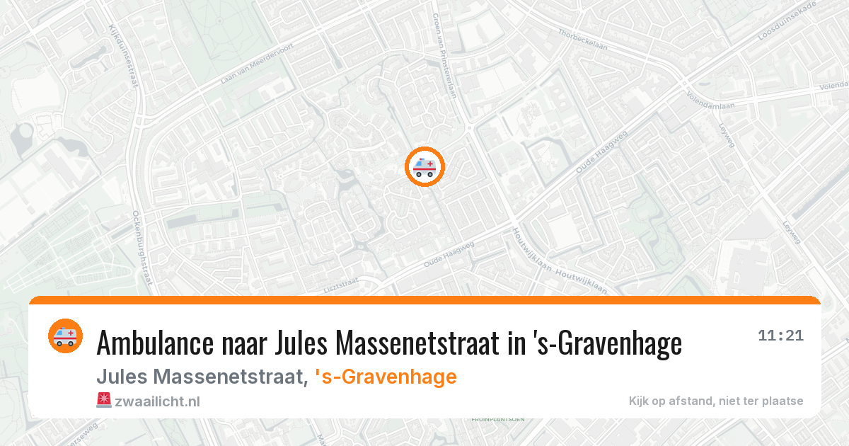 Ambulance naar Jules Massenetstraat in 's-Gravenhage — 30 mei 2026