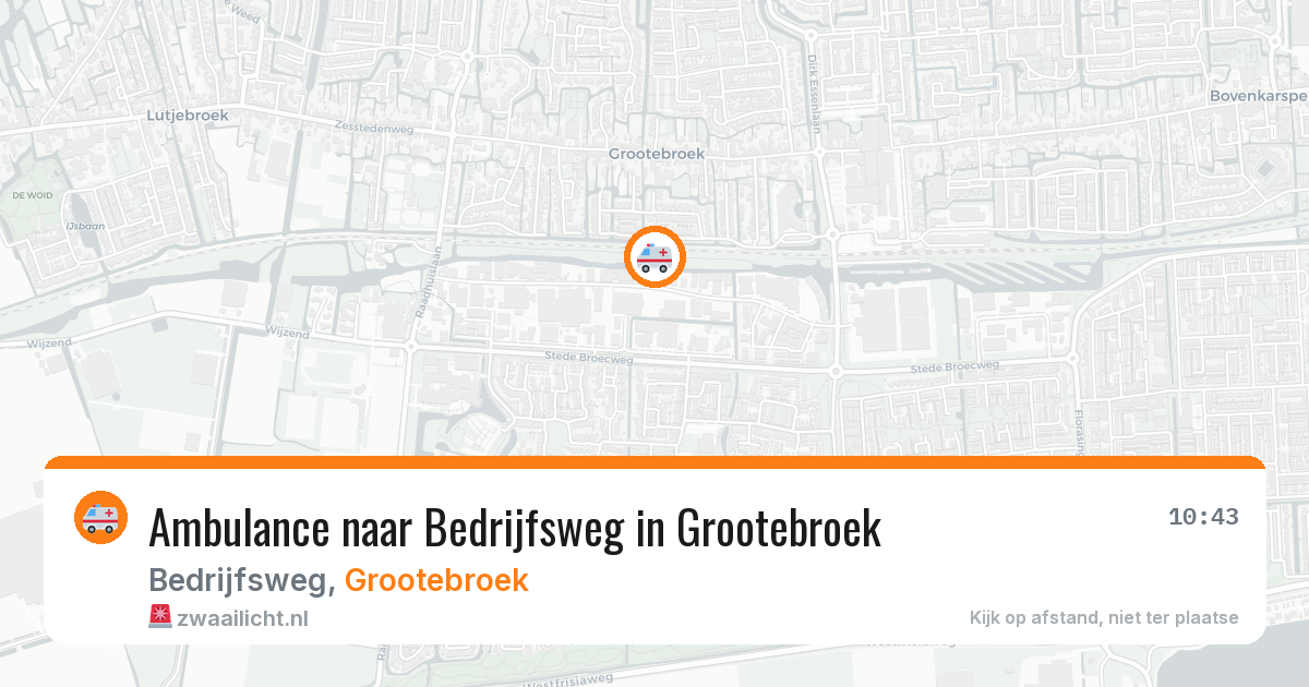 Ambulance naar Bedrijfsweg in Grootebroek — 2 apr 2026