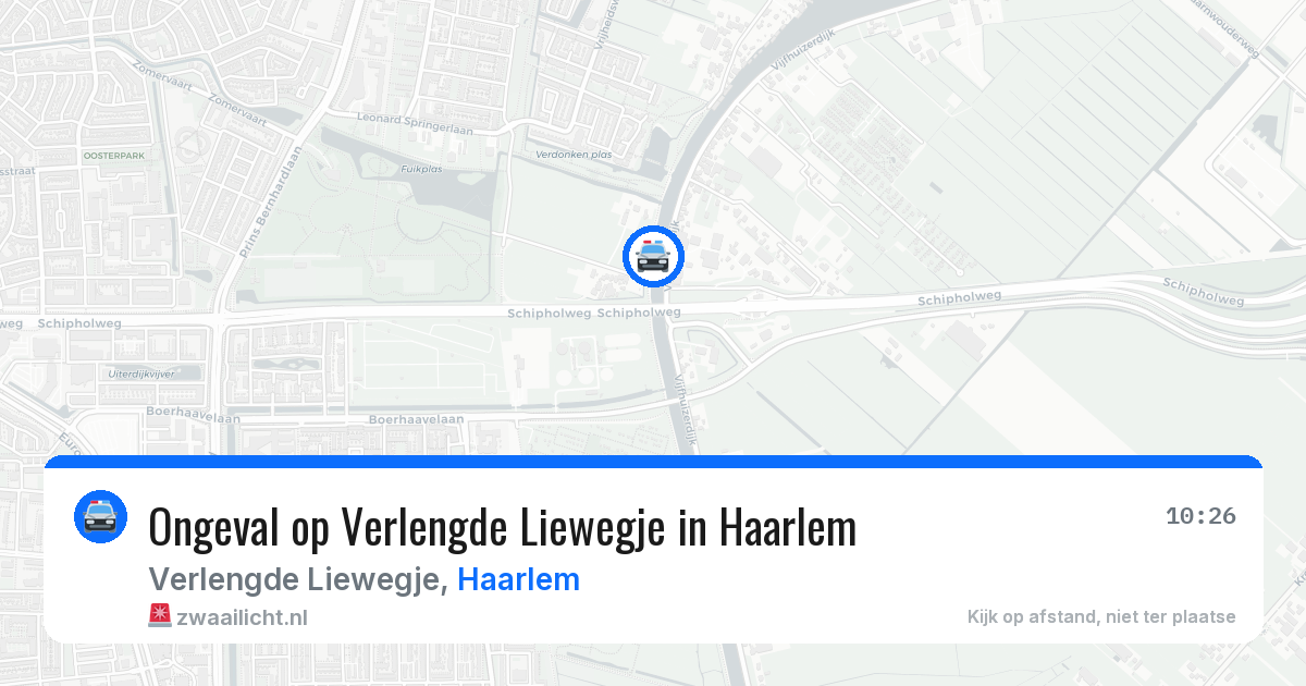 Ongeval op Verlengde Liewegje in Haarlem — 23 apr 2026