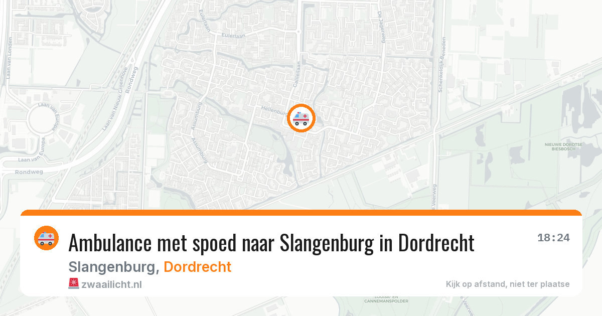Ambulance met spoed naar Slangenburg in Dordrecht — 10 feb 2026