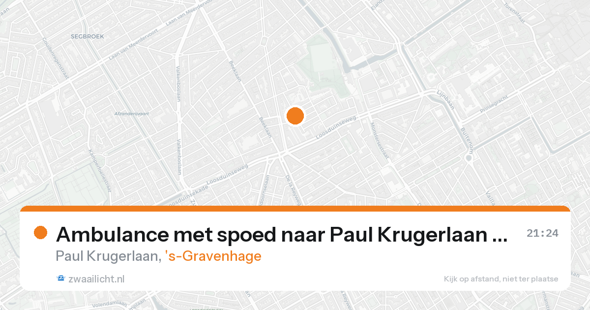 Ambulance met spoed naar Paul Krugerlaan in 's-Gravenhage — 30 jan 2026