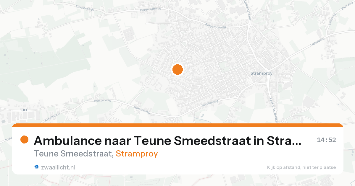 Ambulance naar Teune Smeedstraat in Stramproy — 13 aug 2026
