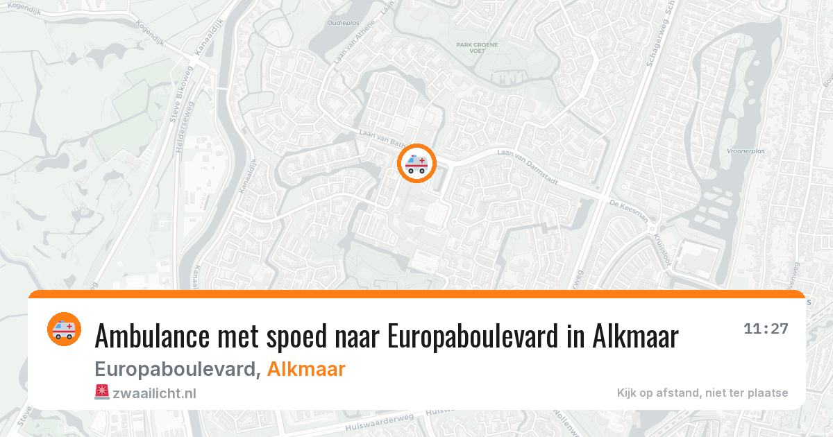 Ambulance met spoed naar Europaboulevard in Alkmaar — 14 feb 2026