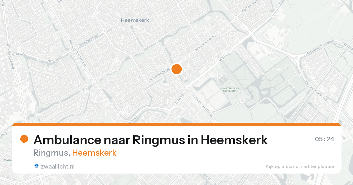 Ambulance naar Ringmus in Heemskerk — 6 jun 2026