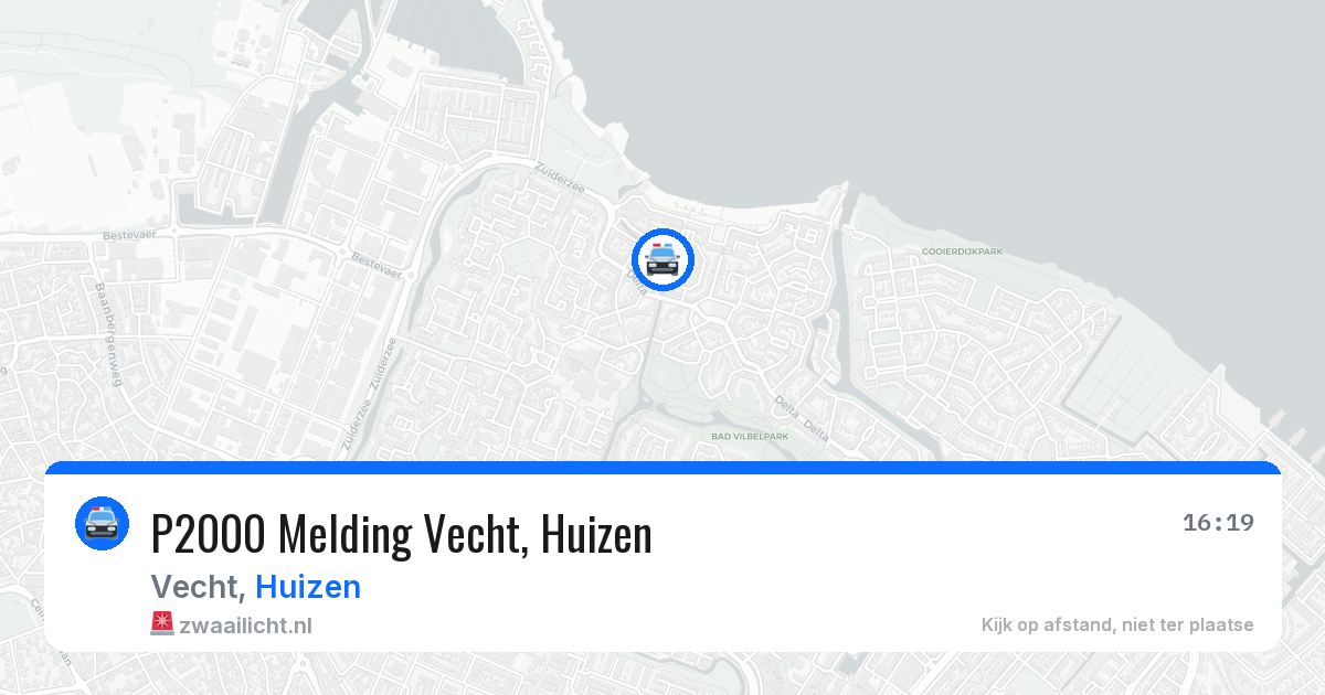 P2000 Melding Vecht, Huizen — 3 mei 2026