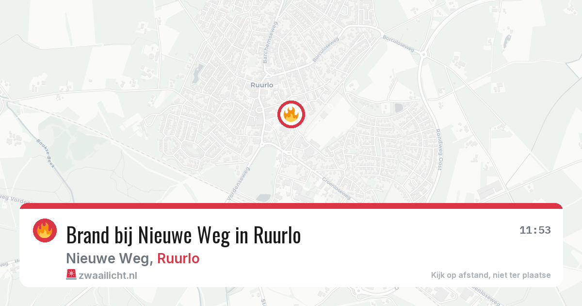 Brand bij Nieuwe Weg in Ruurlo — 20 jun 2026