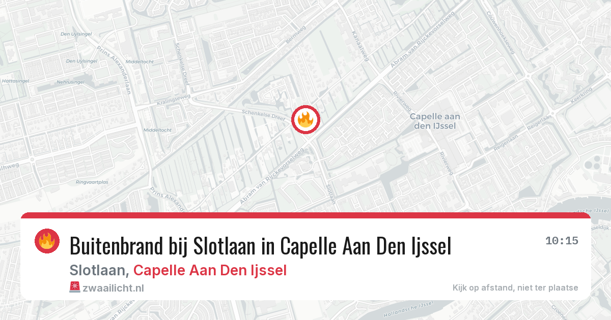 Buitenbrand bij Slotlaan in Capelle Aan Den Ijssel — 29 apr 2026