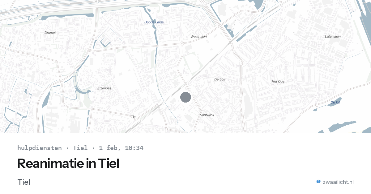 Reanimatie in Tiel — 1 feb 2026