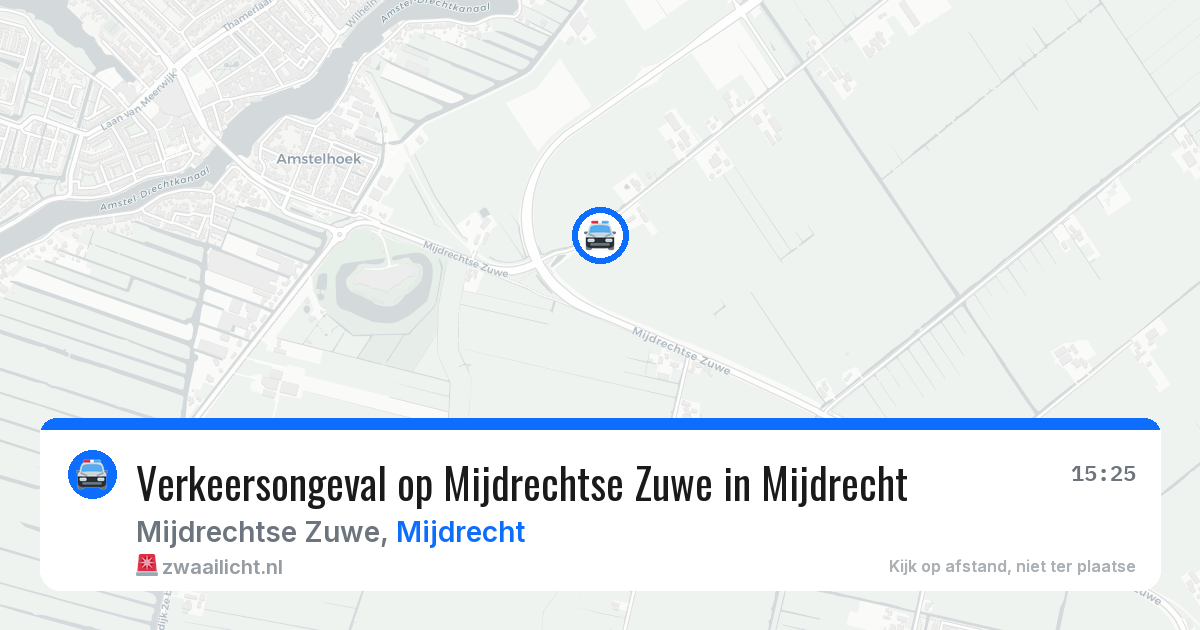 Verkeersongeval op Mijdrechtse Zuwe in Mijdrecht — 29 apr 2026