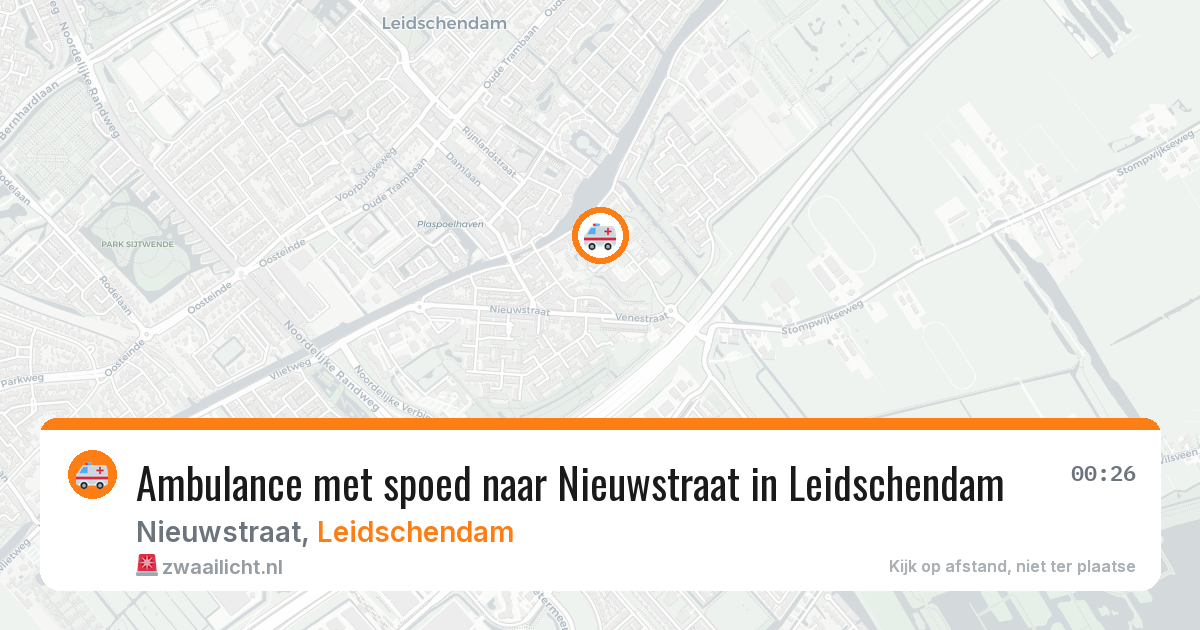 Ambulance met spoed naar Nieuwstraat in Leidschendam — 19 mrt 2026
