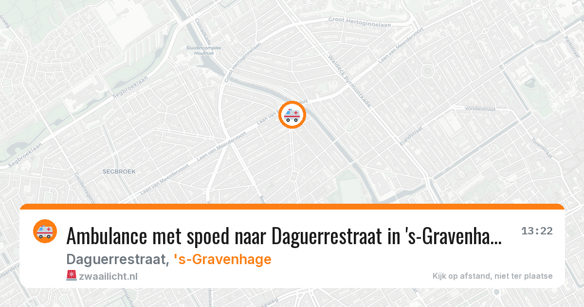 Ambulance met spoed naar Daguerrestraat in 's-Gravenhage — 6 jun 2026