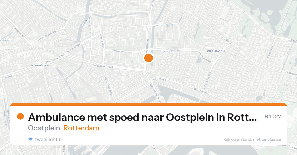 Ambulance met spoed naar Oostplein in Rotterdam — 5 jul 2026
