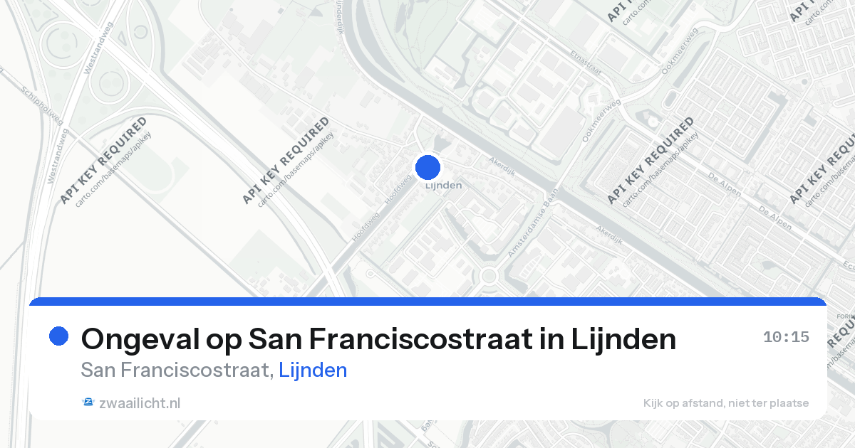 Ongeval op San Franciscostraat in Lijnden — 26 aug 2026