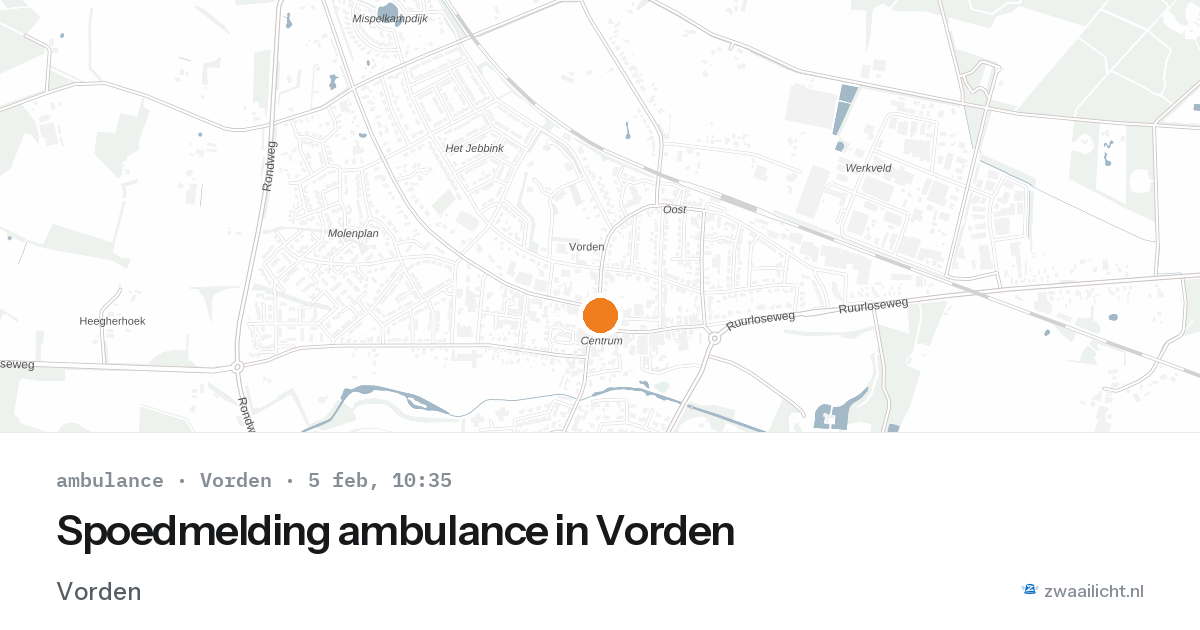 Spoedmelding ambulance in Vorden — 5 feb 2026