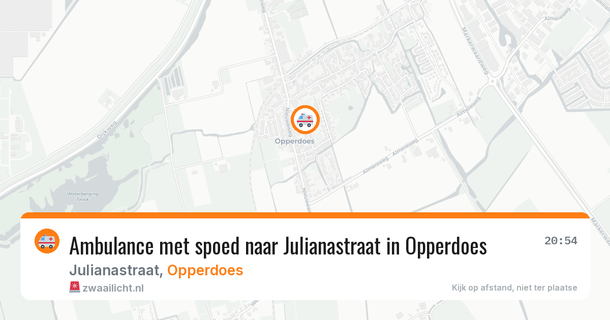 Ambulance met spoed naar Julianastraat in Opperdoes — 4 apr 2026