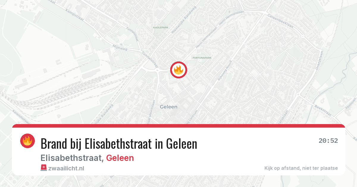 Brand bij Elisabethstraat in Geleen — 4 jul 2026