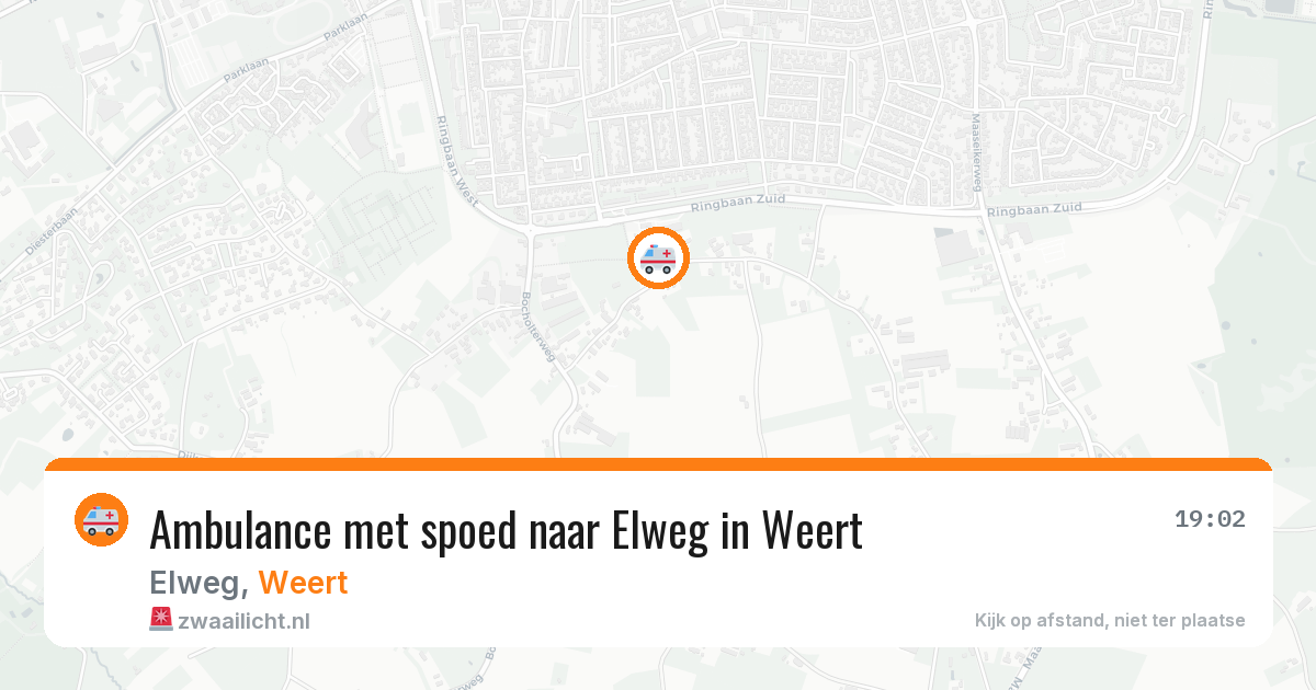 Ambulance met spoed naar Elweg in Weert — 4 jun 2026