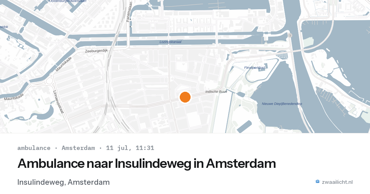 Ambulance naar Insulindeweg in Amsterdam — 11 jul 2026