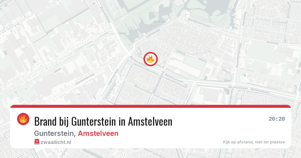 Brand bij Gunterstein in Amstelveen — 11 jul 2026