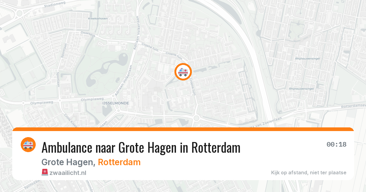 Ambulance naar Grote Hagen in Rotterdam — 29 mei 2026