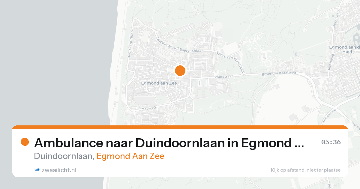 Ambulance naar Duindoornlaan in Egmond Aan Zee — 19 aug 2026