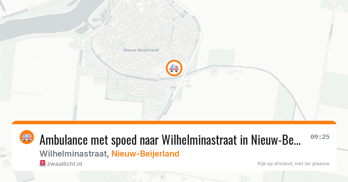 Ambulance met spoed naar Wilhelminastraat in Nieuw-Beijerland — 29 mrt 2026