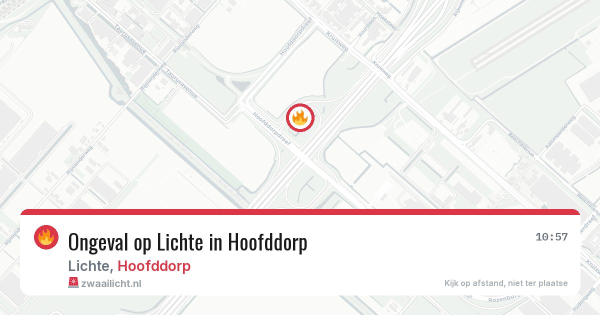 Ongeval op Lichte in Hoofddorp — 29 jul 2026
