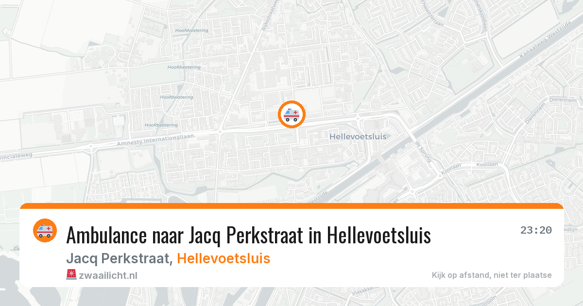 Ambulance naar Jacq Perkstraat in Hellevoetsluis — 25 mei 2026