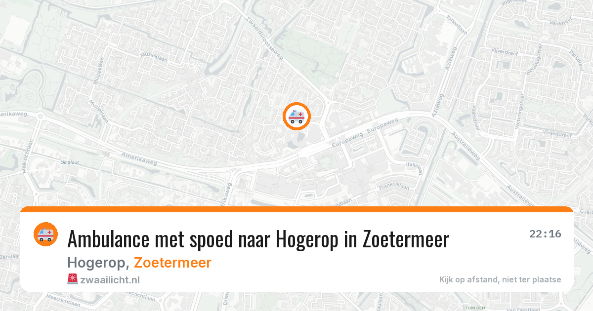 Ambulance met spoed naar Hogerop in Zoetermeer — 5 mrt 2026