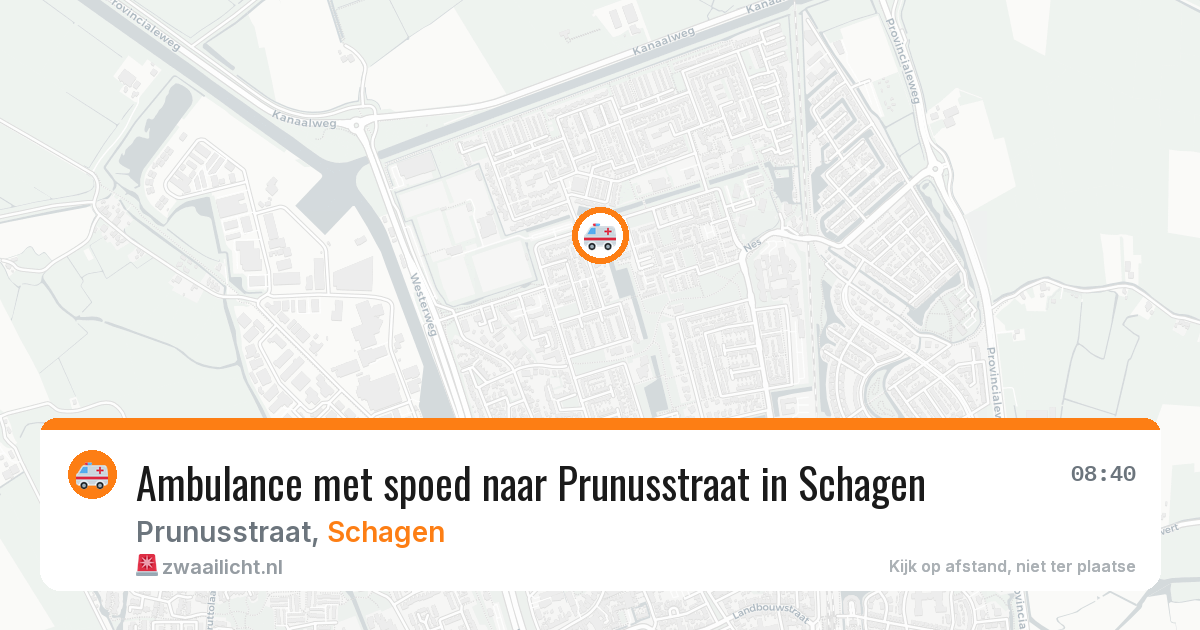 Ambulance met spoed naar Prunusstraat in Schagen — 12 feb 2026