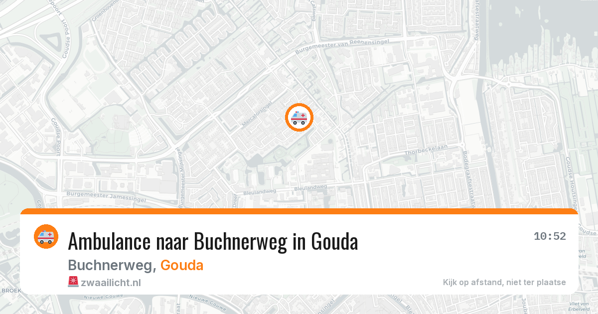 Ambulance naar Buchnerweg in Gouda — 19 mei 2026