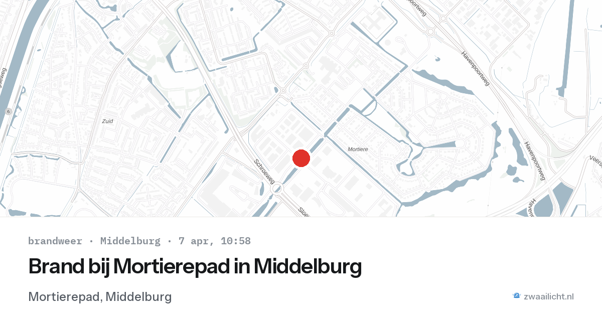 Brand bij Mortierepad in Middelburg — 7 apr 2026