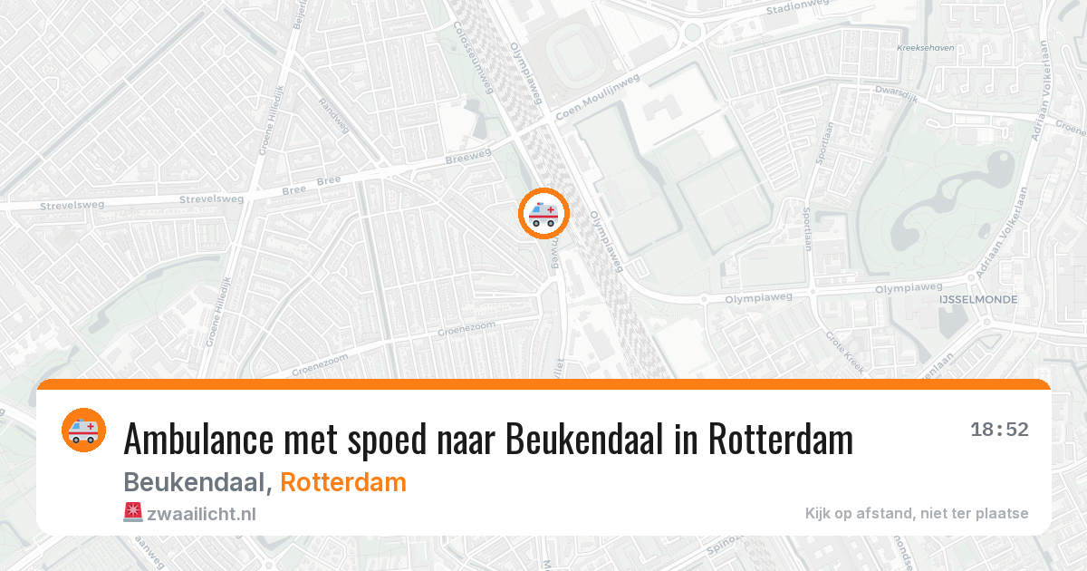 Ambulance met spoed naar Beukendaal in Rotterdam — 18 mei 2026