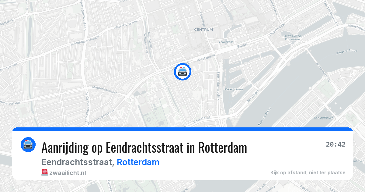 Aanrijding op Eendrachtsstraat in Rotterdam — 25 mei 2026