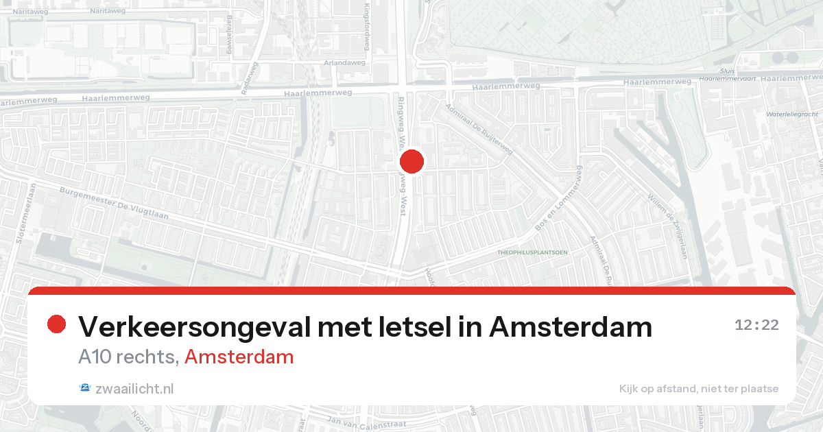 Verkeersongeval met letsel in Amsterdam — 23 aug 2026