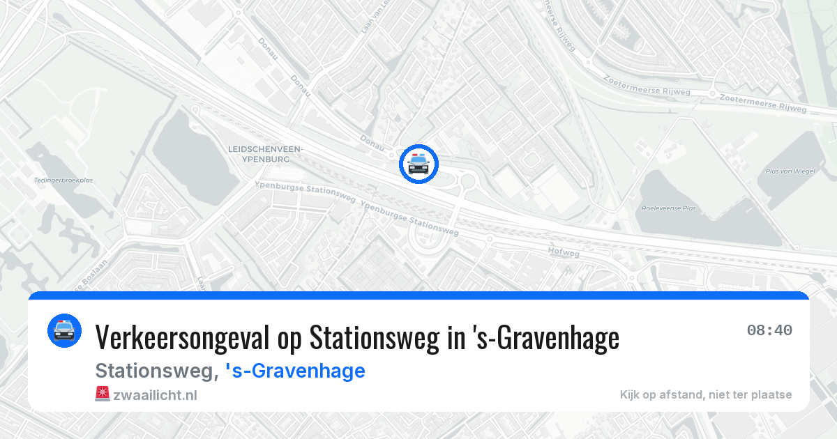 Verkeersongeval op Stationsweg in 's-Gravenhage — 21 jul 2026