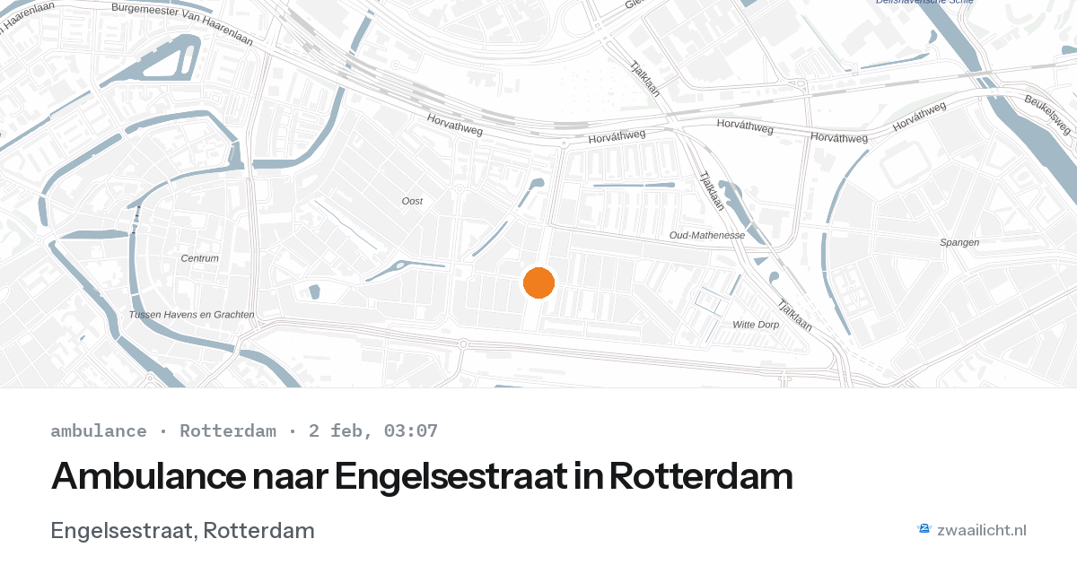 Ambulance naar Engelsestraat in Rotterdam — 2 feb 2026